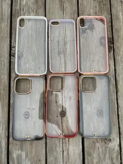 iPhone12/12proケース 透明 薄型 クリアケース 紫