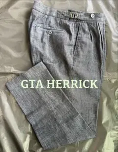 GTA / HERRICK 2プリーツ デニムスラックス (インディゴ)のサムネイル