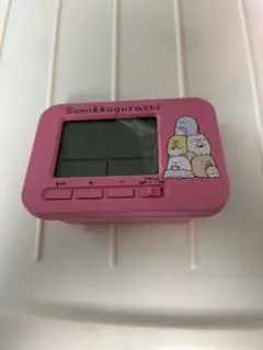 すみっコぐらし 電波目覚まし時計　ピンク　デジタル