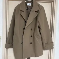 ブラウン ダブルブレスト コート
