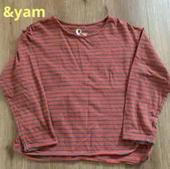 &yam ボーダー 長袖 tシャツ カットソー