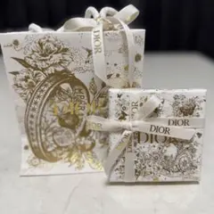 ディオール DIOR クリスマス限定 空き箱 リボン ショッパーセット