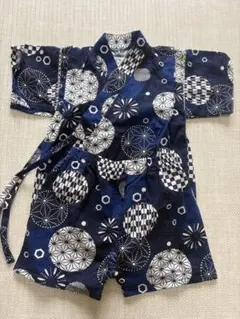 和柄　甚平 80cm 紺色 綿100%