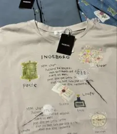 インゲボルグ　新作レターワンポイントpt.Tシャツ