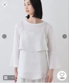 INDIVI インディヴィ キャミ＆ブラウス セット　トップスのサムネイル