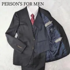 メンズスーツ YA5 スリーピース ストライプ シルク混 ビジネス 通勤