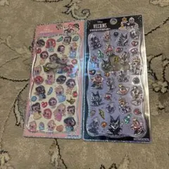 プチドロップステッカー　ディズニー　ヴィランズ　プリンセス　2枚セット
