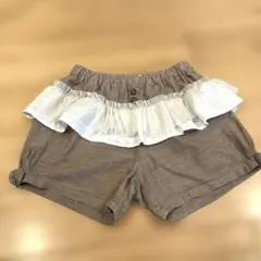 ビケット 120 キュロット パンツ 女の子 ショートパンツ ブラウン 夏服