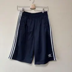 希少 90s アディダス ビンテージ ハーフパンツ ネイビー ゆるだぼ