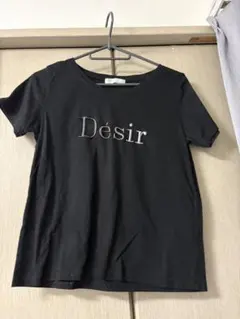 rienda ロゴ刺繍 Tシャツ ブラックのサムネイル