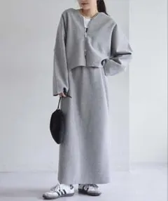 グレー スウェット セットアップ スカート　チャオパニックティピー