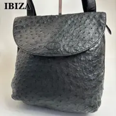 希少✨ IBIZA オーストリッチ ショルダーバッグ レザー 本革