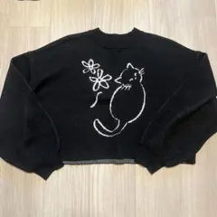 Alley by w closet 猫 ショート丈ニット