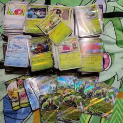 ポケカまとめ売り大体500枚以上㉞お子様に大人気！ ノーマル大量＋主に草タイプ