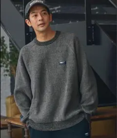 THE CRAFT CREW PRODUCTS 配色　ニット　グレー　Lサイズ