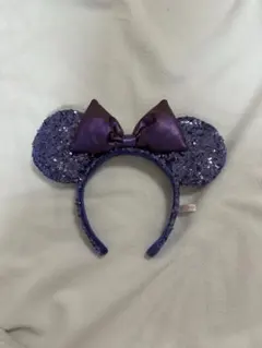 紫色ミニーマウス耳カチューシャ