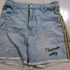 ziddy フリンジデニムショートパンツ、フリーサイズ