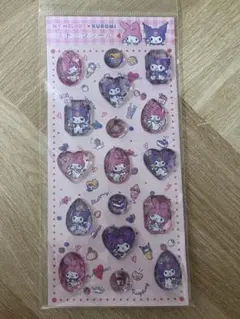 My Melody & Kuromi ハート型シール