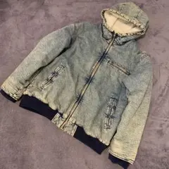 RAGEBLUE デニム&ミリタリー ボア ブルゾン