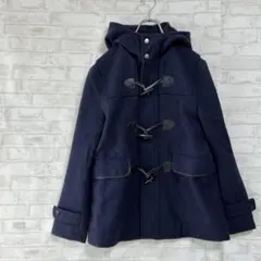 【417 EDIFICE】ネイビー ダッフルコート フード付き M a2258