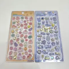 【新品】ストーン付きジュエルプチドロップ　にんじん、あおいろどろっぷ　2枚セット