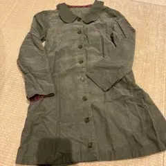 オリーブグリーンワンピースボタン付き