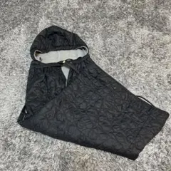 黒 キルティング フード付きジャケット