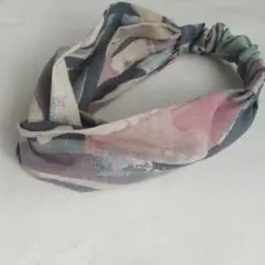 ハンドメイド　ヘアターバン　ヘアバンド　パステル　くすみカラー