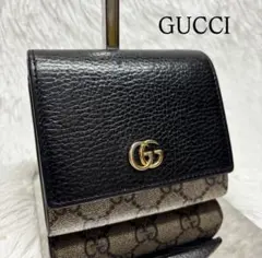 美品‼️グッチ 二つ折り財布 オフディア GGマーモントシェリーライン グッチ 二つ折り財布 オフィディア GGロゴ マーモント シェリーライン