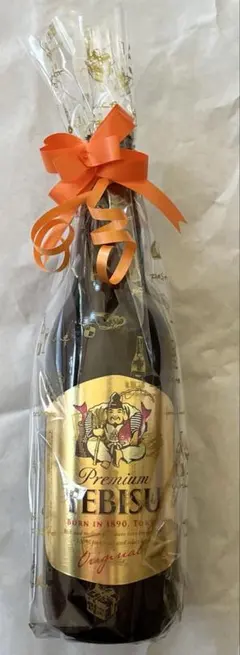 プレゼントに❤︎ラッキーエビス　ラッピング大瓶633ml 賞味期限長い！2027年のサムネイル