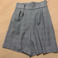 チェック柄 ハイウエスト ショートパンツ Sサイズ