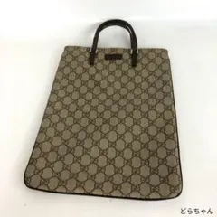 GUCCI グッチ GGスプリーム PVC トートバッグ バッグ ダークブラウン