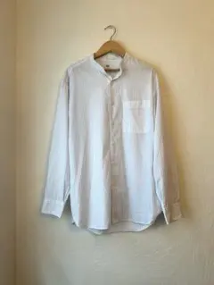 UNIQLO 長袖シャツ バンドカラー ストライプ S