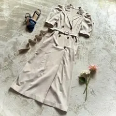 A276◾︎ マイストラーダ ダブルブレストワンピース パフスリーブ 3点セット