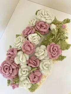 ボックスティッシュカバー　薔薇増量