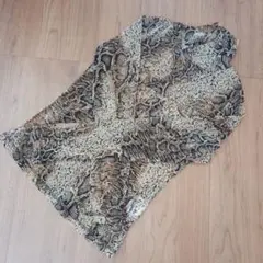 GEORGES RECH ヘビ柄長袖タートルネックトップス