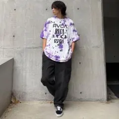 ＲＶＣA タイダイ　パープル　Tシャツ M