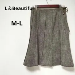 美品☆【L&Beautiful】蝴蝶結綁帶 褶皺傘裙 949