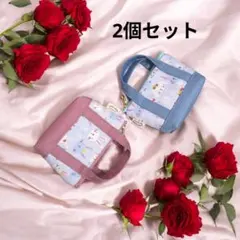 うさぎ柄　ミニファスナーポーチ ミニミニトートバッグ　No.39