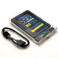 GREEN HOUSE／SSD120GB／使用時間94時間／外付けケース付き