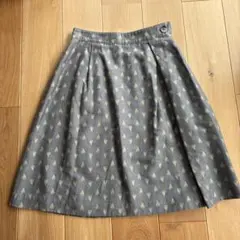 グレー 膝下スカート