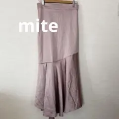 mite アシンメトリー編み上げスカート　ピンク　Mサイズのサムネイル