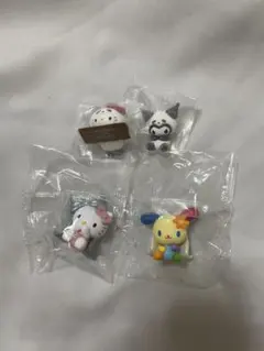 サンリオ 4個セット ハローキティ クロミ ぱんだっこ バレエリボンフィギュア