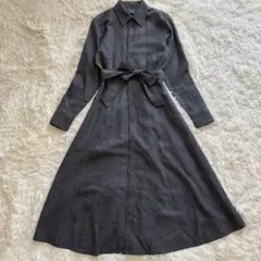 極美品✨ ポロラルフローレン　マキシ丈　シャツワンピース　ベルト　千島格子　4
