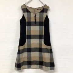 855 L'EST ROSE チェック柄 ノースリーブワンピース