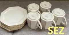 ☆アンティーク☆SEZ 八角形カップとソーサーセット