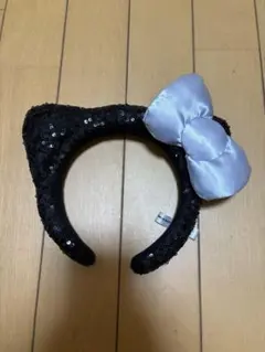キティちゃんスパンコールカチューシャ（白リボン）