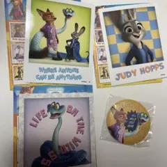 ズートピア２　ジュディ　ゲイリー　ニック　ブロマイドコレクション　缶バッジ