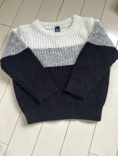ボーダーリブ編みニットセーター90size