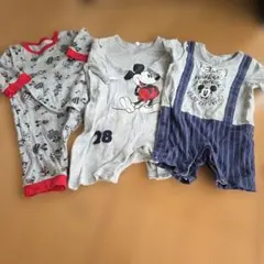 ミッキーマウスロンパース 70cm 80cm 3点セット